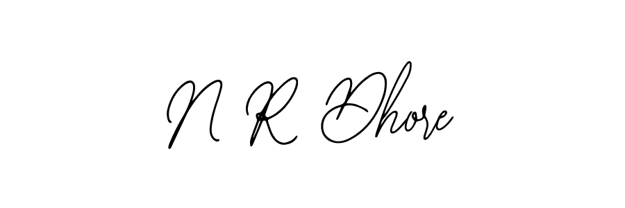 Design your own signature with our free online signature maker. With this signature software, you can create a handwritten (Bearetta-2O07w) signature for name N R Dhore. N R Dhore signature style 12 images and pictures png