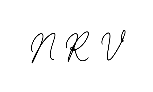 Similarly Bearetta-2O07w is the best handwritten signature design. Signature creator online .You can use it as an online autograph creator for name N R V. N R V signature style 12 images and pictures png