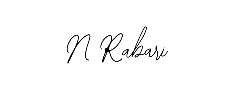 Make a beautiful signature design for name N Rabari. With this signature (Bearetta-2O07w) style, you can create a handwritten signature for free. N Rabari signature style 12 images and pictures png