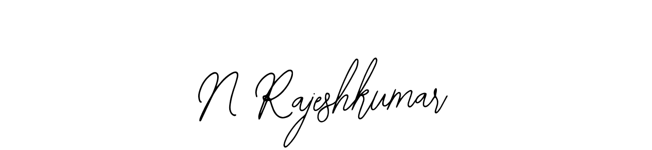 The best way (Bearetta-2O07w) to make a short signature is to pick only two or three words in your name. The name N Rajeshkumar include a total of six letters. For converting this name. N Rajeshkumar signature style 12 images and pictures png