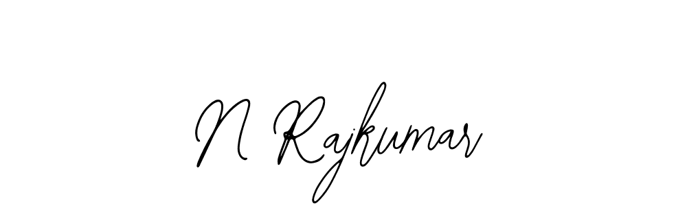 How to make N Rajkumar name signature. Use Bearetta-2O07w style for creating short signs online. This is the latest handwritten sign. N Rajkumar signature style 12 images and pictures png