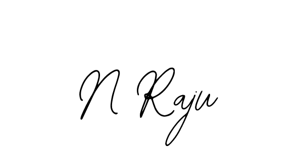 Make a beautiful signature design for name N Raju. With this signature (Bearetta-2O07w) style, you can create a handwritten signature for free. N Raju signature style 12 images and pictures png