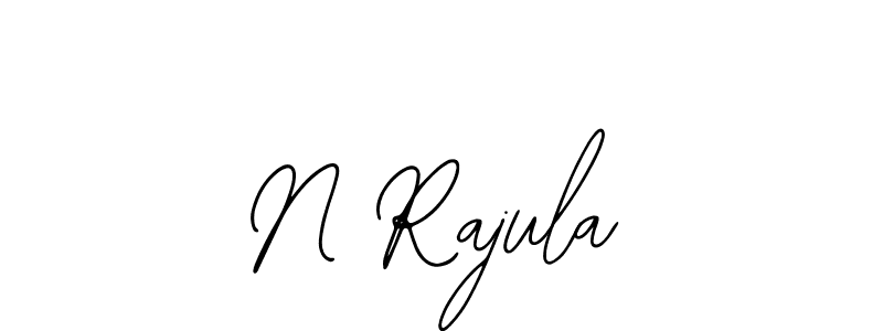 Create a beautiful signature design for name N Rajula. With this signature (Bearetta-2O07w) fonts, you can make a handwritten signature for free. N Rajula signature style 12 images and pictures png