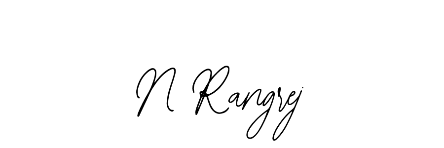 Make a beautiful signature design for name N Rangrej. With this signature (Bearetta-2O07w) style, you can create a handwritten signature for free. N Rangrej signature style 12 images and pictures png