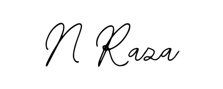 Explore multiple handwriting variations for N Raza including this stunning Bearetta-2O07w design. Free to use across all platforms. N Raza signature style 12 images and pictures png
