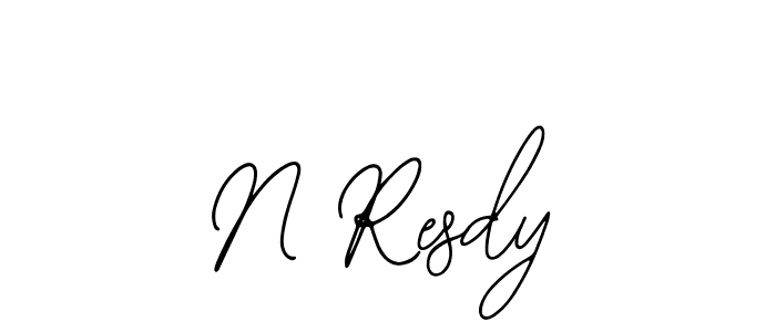 Similarly Bearetta-2O07w is the best handwritten signature design. Signature creator online .You can use it as an online autograph creator for name N Resdy. N Resdy signature style 12 images and pictures png