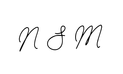 How to make N S M name signature. Use Bearetta-2O07w style for creating short signs online. This is the latest handwritten sign. N S M signature style 12 images and pictures png