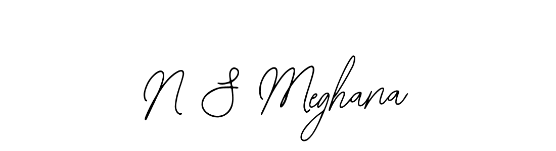 Make a beautiful signature design for name N S Meghana. With this signature (Bearetta-2O07w) style, you can create a handwritten signature for free. N S Meghana signature style 12 images and pictures png