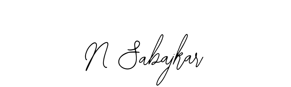 N Sabajkar stylish signature style. Best Handwritten Sign (Bearetta-2O07w) for my name. Handwritten Signature Collection Ideas for my name N Sabajkar. N Sabajkar signature style 12 images and pictures png