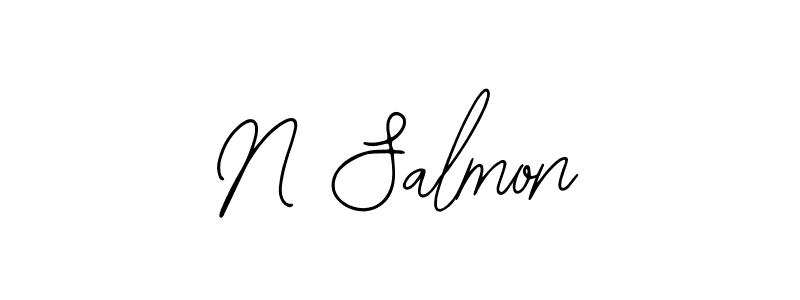 It looks lik you need a new signature style for name N Salmon. Design unique handwritten (Bearetta-2O07w) signature with our free signature maker in just a few clicks. N Salmon signature style 12 images and pictures png