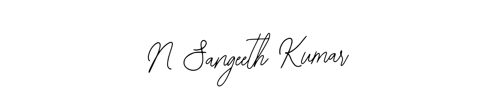 Also we have N Sangeeth Kumar name is the best signature style. Create professional handwritten signature collection using Bearetta-2O07w autograph style. N Sangeeth Kumar signature style 12 images and pictures png