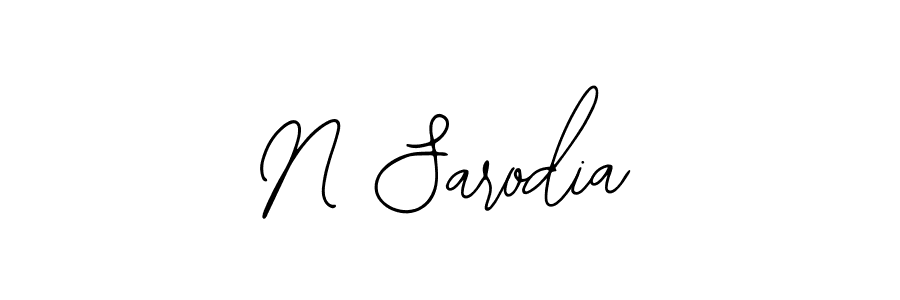 Design your own signature with our free online signature maker. With this signature software, you can create a handwritten (Bearetta-2O07w) signature for name N Sarodia. N Sarodia signature style 12 images and pictures png