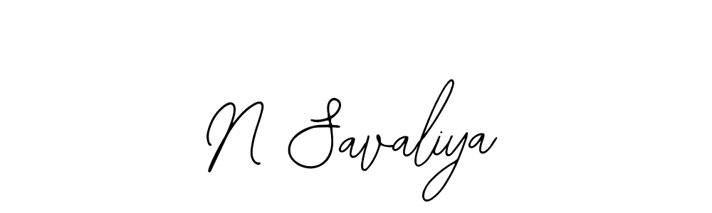 N Savaliya stylish signature style. Best Handwritten Sign (Bearetta-2O07w) for my name. Handwritten Signature Collection Ideas for my name N Savaliya. N Savaliya signature style 12 images and pictures png