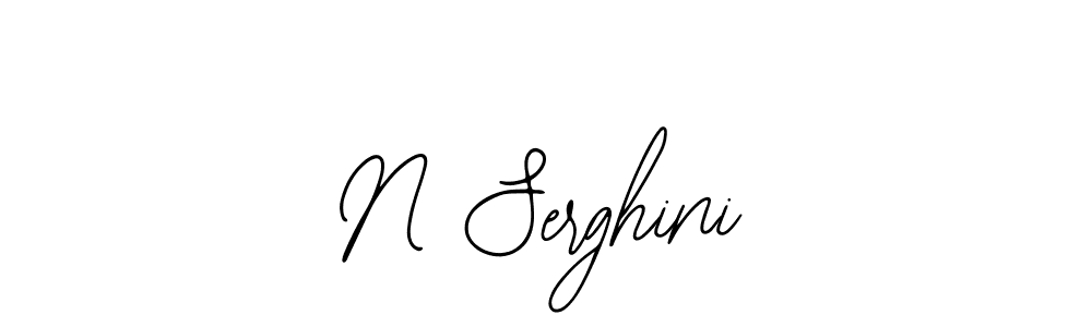 if you are searching for the best signature style for your name N Serghini. so please give up your signature search. here we have designed multiple signature styles  using Bearetta-2O07w. N Serghini signature style 12 images and pictures png