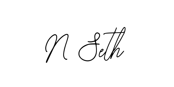 You should practise on your own different ways (Bearetta-2O07w) to write your name (N Seth) in signature. don't let someone else do it for you. N Seth signature style 12 images and pictures png