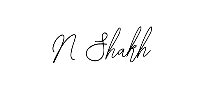 Make a beautiful signature design for name N Shakh. Use this online signature maker to create a handwritten signature for free. N Shakh signature style 12 images and pictures png