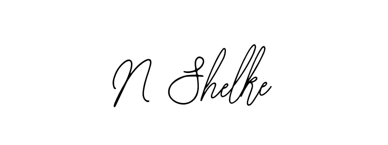 Use a signature maker to create a handwritten signature online. With this signature software, you can design (Bearetta-2O07w) your own signature for name N Shelke. N Shelke signature style 12 images and pictures png