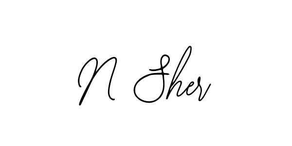 Also we have N Sher name is the best signature style. Create professional handwritten signature collection using Bearetta-2O07w autograph style. N Sher signature style 12 images and pictures png