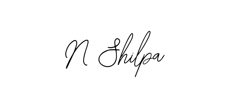 Create a beautiful signature design for name N Shilpa. With this signature (Bearetta-2O07w) fonts, you can make a handwritten signature for free. N Shilpa signature style 12 images and pictures png