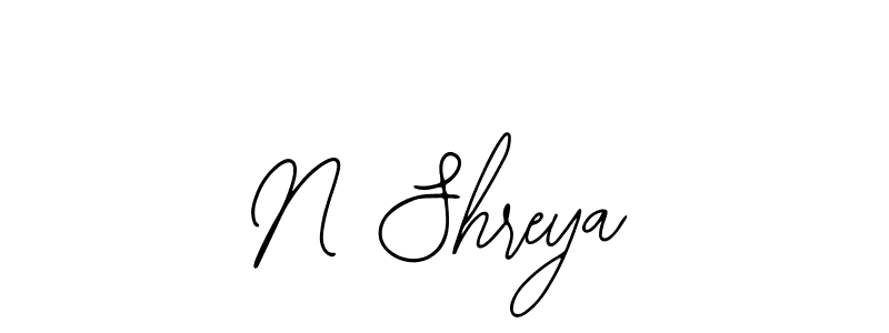 How to make N Shreya name signature. Use Bearetta-2O07w style for creating short signs online. This is the latest handwritten sign. N Shreya signature style 12 images and pictures png