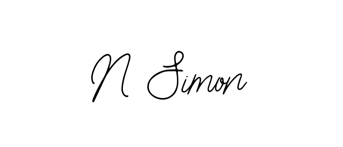 Also we have N Simon name is the best signature style. Create professional handwritten signature collection using Bearetta-2O07w autograph style. N Simon signature style 12 images and pictures png