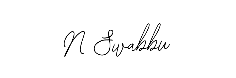 Similarly Bearetta-2O07w is the best handwritten signature design. Signature creator online .You can use it as an online autograph creator for name N Sivabbu. N Sivabbu signature style 12 images and pictures png