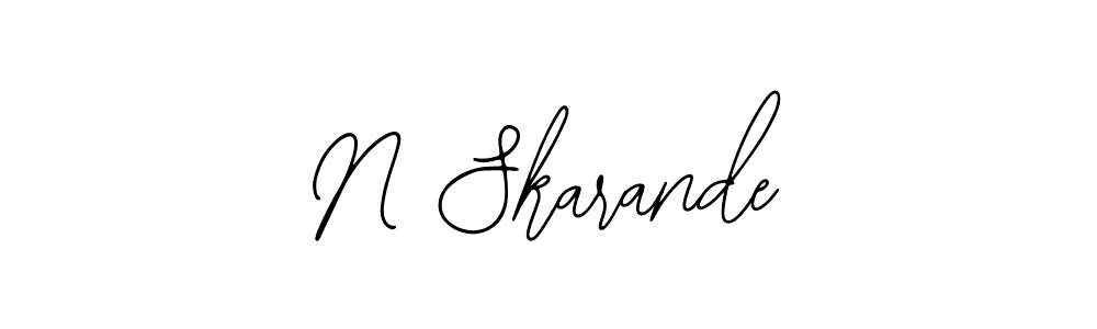 How to make N Skarande name signature. Use Bearetta-2O07w style for creating short signs online. This is the latest handwritten sign. N Skarande signature style 12 images and pictures png
