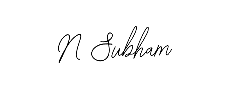 How to make N Subham signature? Bearetta-2O07w is a professional autograph style. Create handwritten signature for N Subham name. N Subham signature style 12 images and pictures png