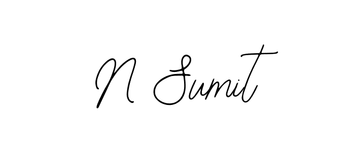 You should practise on your own different ways (Bearetta-2O07w) to write your name (N Sumit) in signature. don't let someone else do it for you. N Sumit signature style 12 images and pictures png