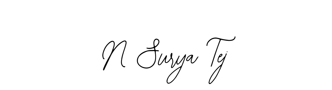 How to make N Surya Tej name signature. Use Bearetta-2O07w style for creating short signs online. This is the latest handwritten sign. N Surya Tej signature style 12 images and pictures png