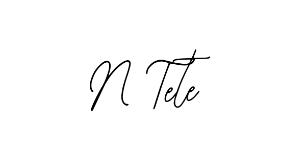 How to make N Tete name signature. Use Bearetta-2O07w style for creating short signs online. This is the latest handwritten sign. N Tete signature style 12 images and pictures png