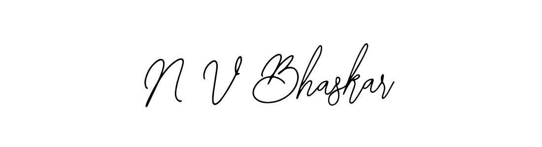 You should practise on your own different ways (Bearetta-2O07w) to write your name (N V Bhaskar) in signature. don't let someone else do it for you. N V Bhaskar signature style 12 images and pictures png