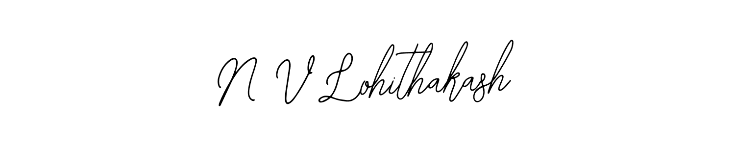 Create a beautiful signature design for name N V Lohithakash. With this signature (Bearetta-2O07w) fonts, you can make a handwritten signature for free. N V Lohithakash signature style 12 images and pictures png