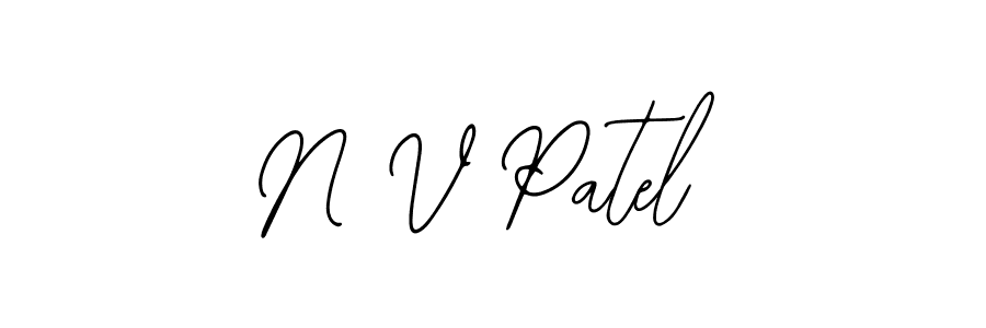 Design your own signature with our free online signature maker. With this signature software, you can create a handwritten (Bearetta-2O07w) signature for name N V Patel. N V Patel signature style 12 images and pictures png