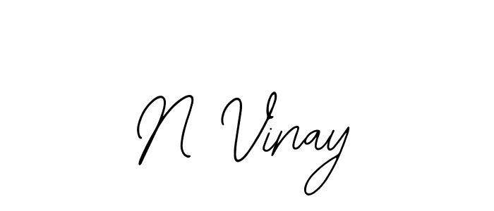 The best way (Bearetta-2O07w) to make a short signature is to pick only two or three words in your name. The name N Vinay include a total of six letters. For converting this name. N Vinay signature style 12 images and pictures png