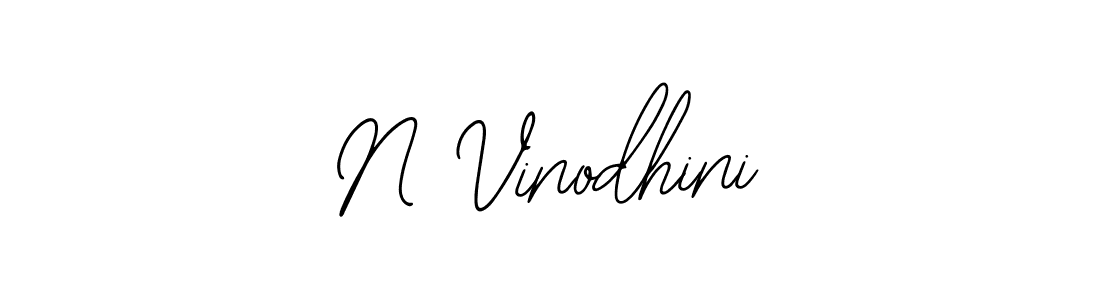 How to make N Vinodhini name signature. Use Bearetta-2O07w style for creating short signs online. This is the latest handwritten sign. N Vinodhini signature style 12 images and pictures png