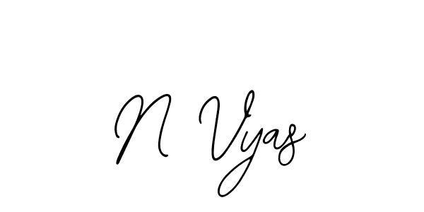 if you are searching for the best signature style for your name N Vyas. so please give up your signature search. here we have designed multiple signature styles  using Bearetta-2O07w. N Vyas signature style 12 images and pictures png