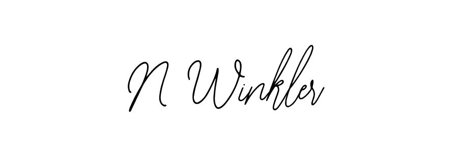 Design your own signature with our free online signature maker. With this signature software, you can create a handwritten (Bearetta-2O07w) signature for name N Winkler. N Winkler signature style 12 images and pictures png