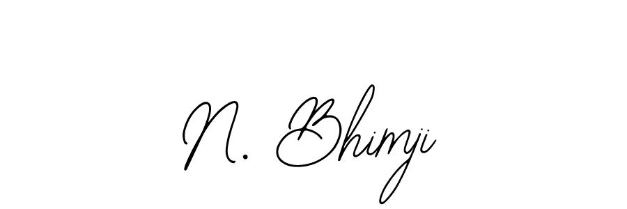 You should practise on your own different ways (Bearetta-2O07w) to write your name (N. Bhimji) in signature. don't let someone else do it for you. N. Bhimji signature style 12 images and pictures png