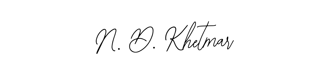 Use a signature maker to create a handwritten signature online. With this signature software, you can design (Bearetta-2O07w) your own signature for name N. D. Khetmar. N. D. Khetmar signature style 12 images and pictures png