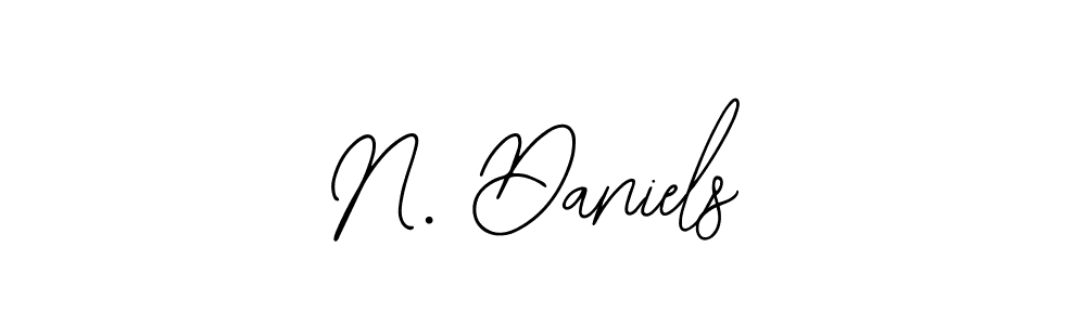 The best way (Bearetta-2O07w) to make a short signature is to pick only two or three words in your name. The name N. Daniels include a total of six letters. For converting this name. N. Daniels signature style 12 images and pictures png