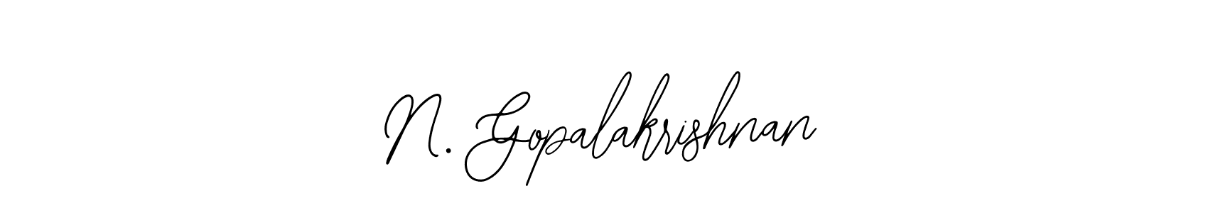 Use a signature maker to create a handwritten signature online. With this signature software, you can design (Bearetta-2O07w) your own signature for name N. Gopalakrishnan. N. Gopalakrishnan signature style 12 images and pictures png