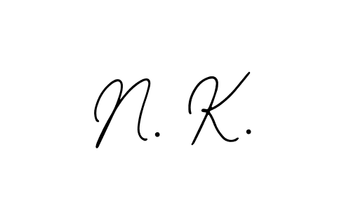 Use a signature maker to create a handwritten signature online. With this signature software, you can design (Bearetta-2O07w) your own signature for name N. K.. N. K. signature style 12 images and pictures png