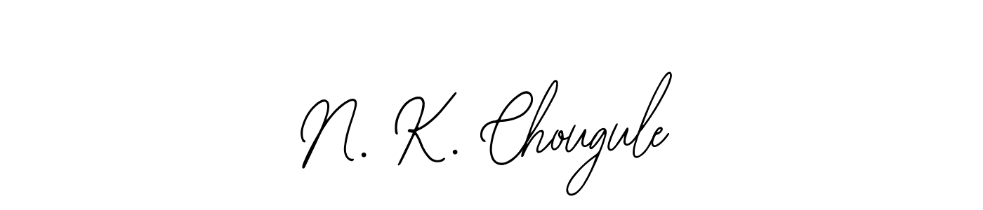 Design your own signature with our free online signature maker. With this signature software, you can create a handwritten (Bearetta-2O07w) signature for name N. K. Chougule. N. K. Chougule signature style 12 images and pictures png