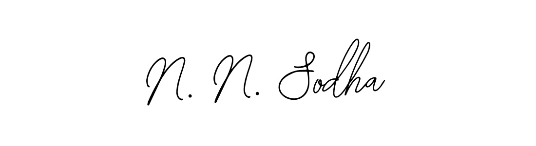 How to make N. N. Sodha name signature. Use Bearetta-2O07w style for creating short signs online. This is the latest handwritten sign. N. N. Sodha signature style 12 images and pictures png