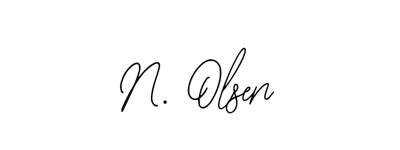 Use a signature maker to create a handwritten signature online. With this signature software, you can design (Bearetta-2O07w) your own signature for name N. Olsen. N. Olsen signature style 12 images and pictures png