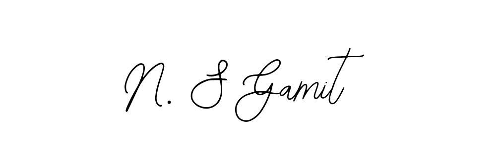 You should practise on your own different ways (Bearetta-2O07w) to write your name (N. S Gamit) in signature. don't let someone else do it for you. N. S Gamit signature style 12 images and pictures png