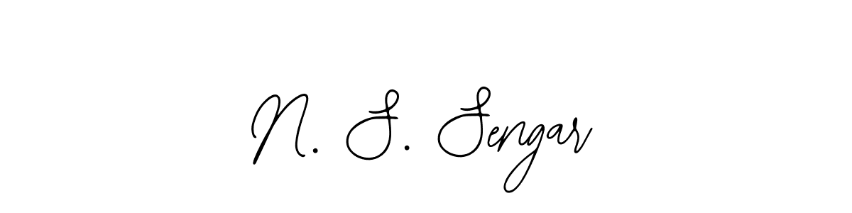 How to make N. S. Sengar name signature. Use Bearetta-2O07w style for creating short signs online. This is the latest handwritten sign. N. S. Sengar signature style 12 images and pictures png