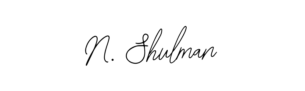 Also You can easily find your signature by using the search form. We will create N. Shulman name handwritten signature images for you free of cost using Bearetta-2O07w sign style. N. Shulman signature style 12 images and pictures png