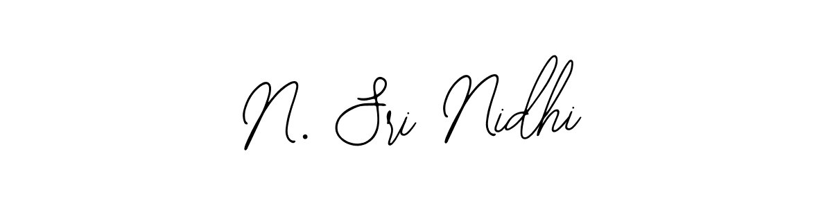 The best way (Bearetta-2O07w) to make a short signature is to pick only two or three words in your name. The name N. Sri Nidhi include a total of six letters. For converting this name. N. Sri Nidhi signature style 12 images and pictures png